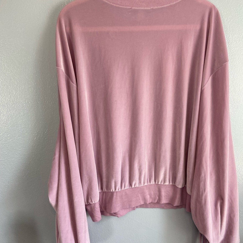 Express‎ Blush Velvet Sweatshirt - Picture 3 of 5